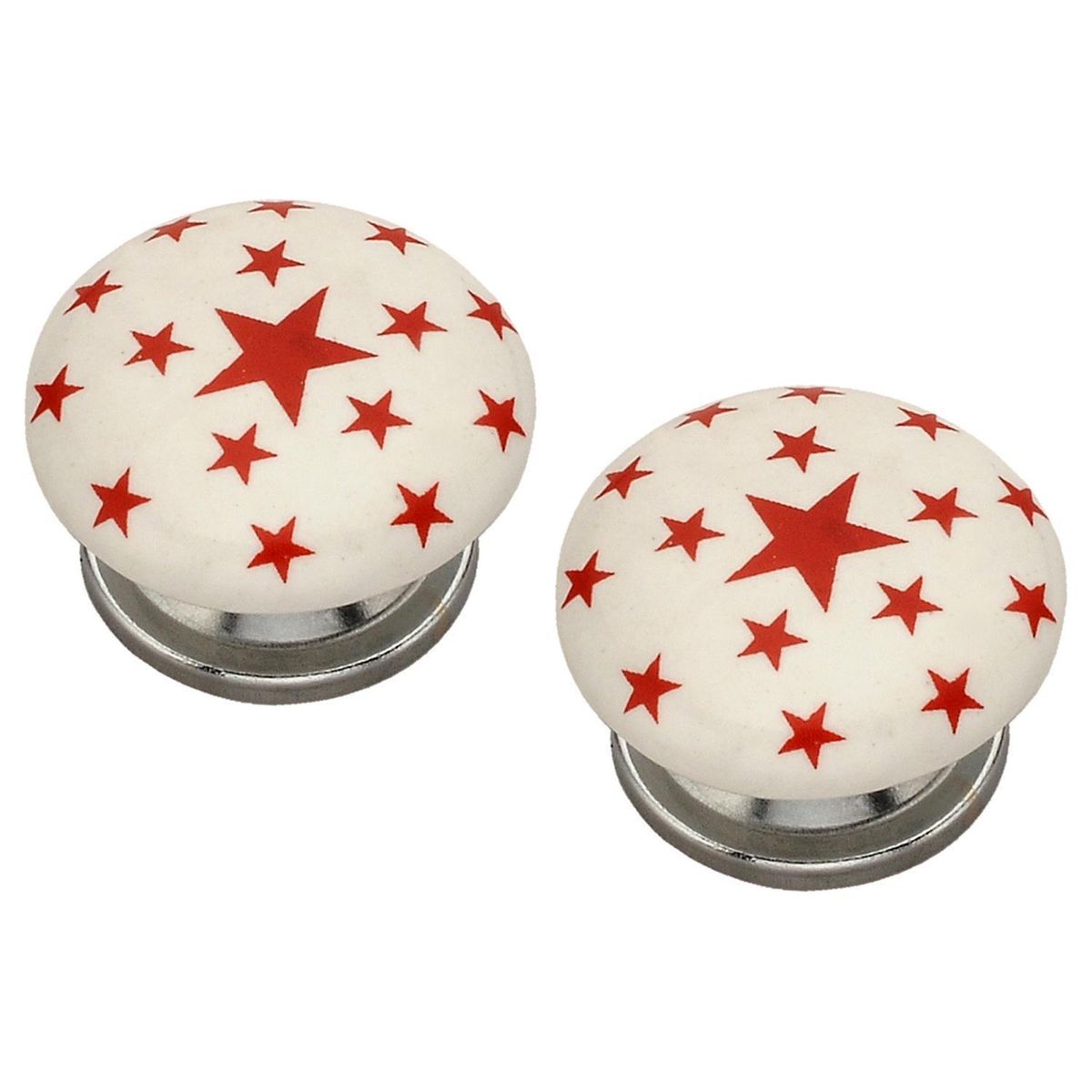 FIXSER - Set de perillas 40 mm 2 unidades rojo