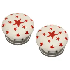 FIXSER - Set de perillas 40 mm 2 unidades rojo