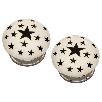 Set de perillas 40 mm 2 unidades negro