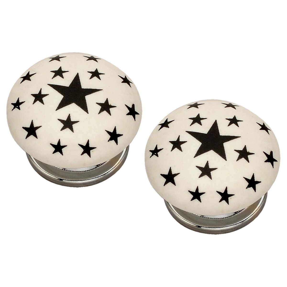 FIXSER - Set de perillas 40 mm 2 unidades negro