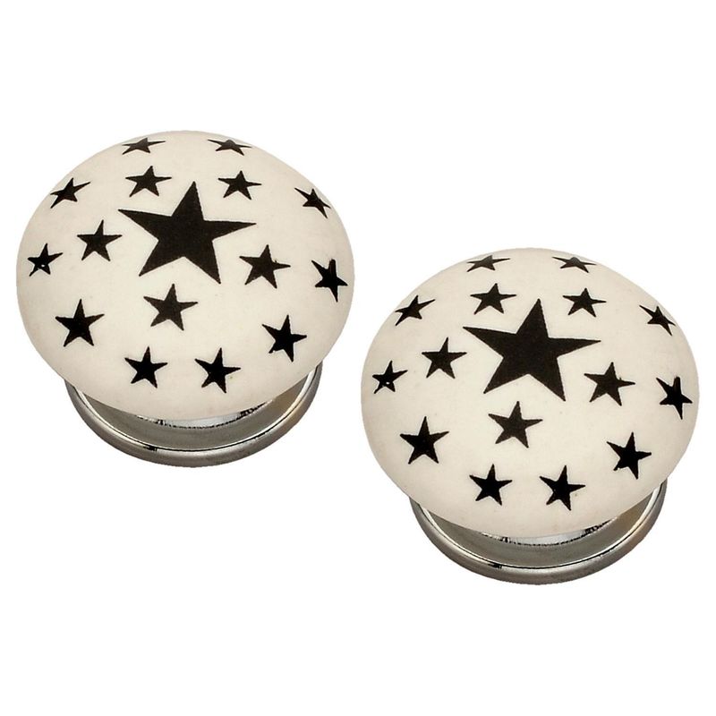 FIXSER - Set de perillas 40 mm 2 unidades negro