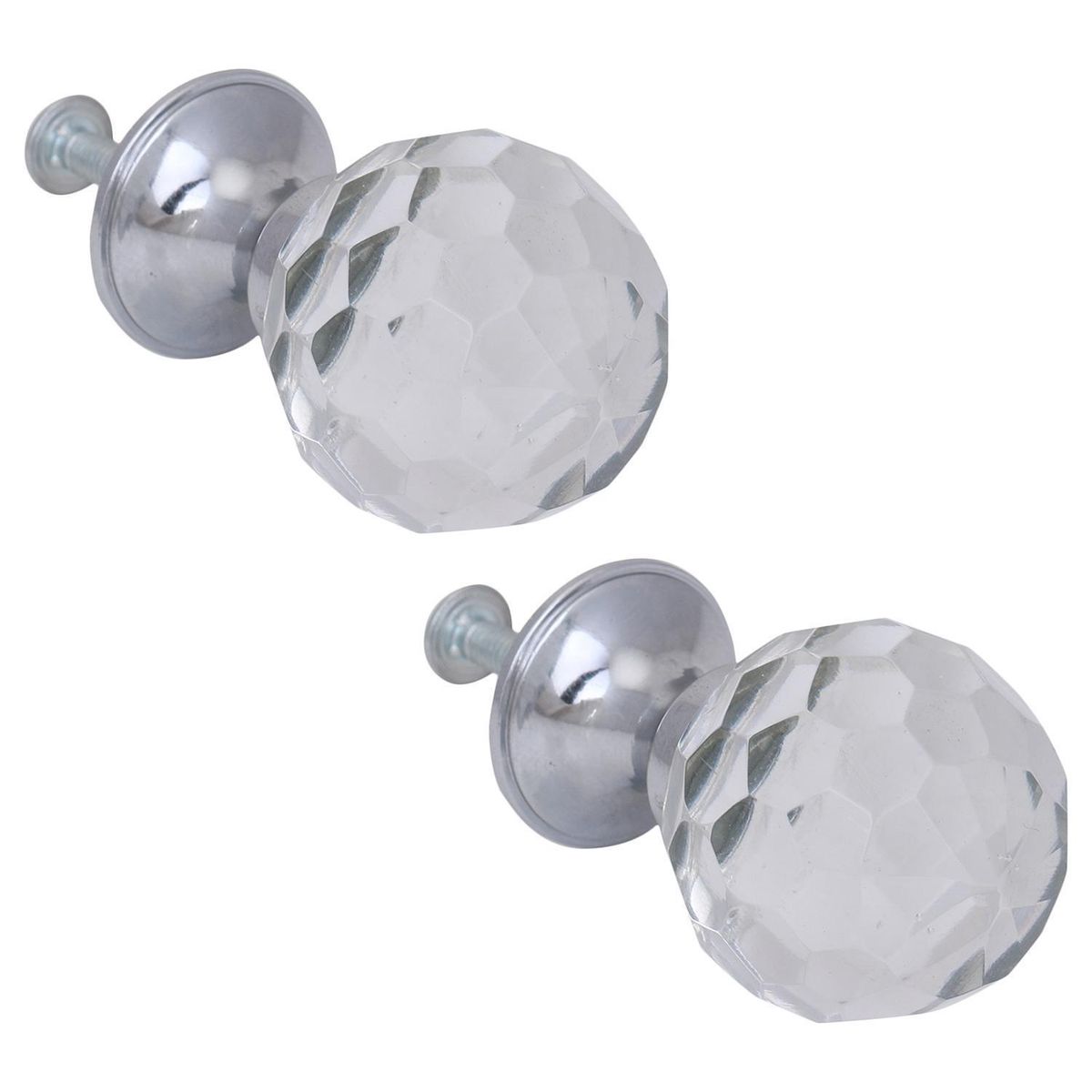 FIXSER - Set de perillas 30 mm 2 unidades transparente