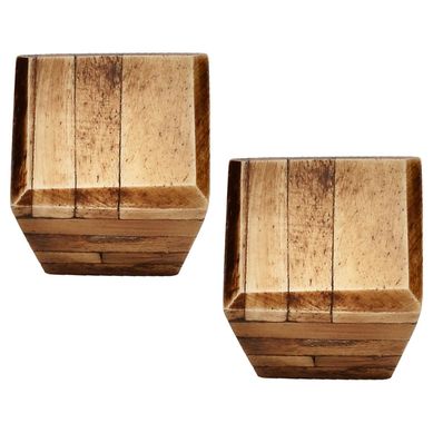 Set de perillas 30x30 mm 2 unidades Hueso