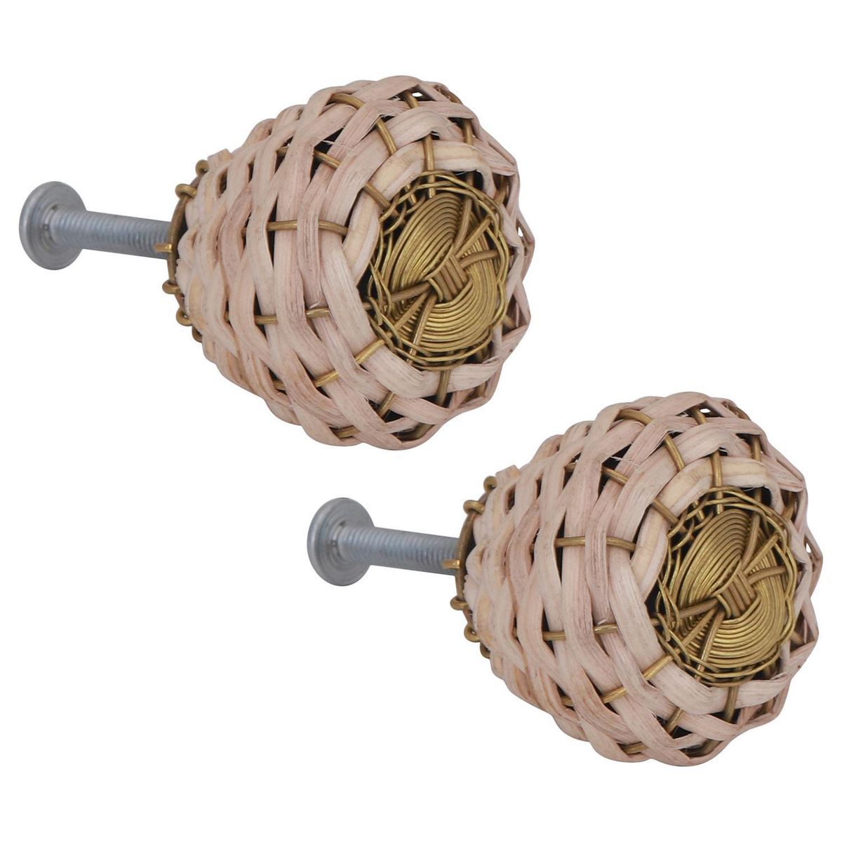 FIXSER - Set de perillas 36 mm 2 unidades Bambú