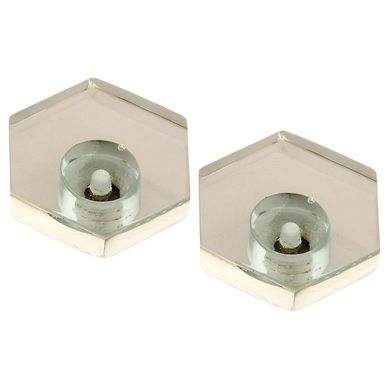 Set de perillas cristal hexagonal 2 unidades