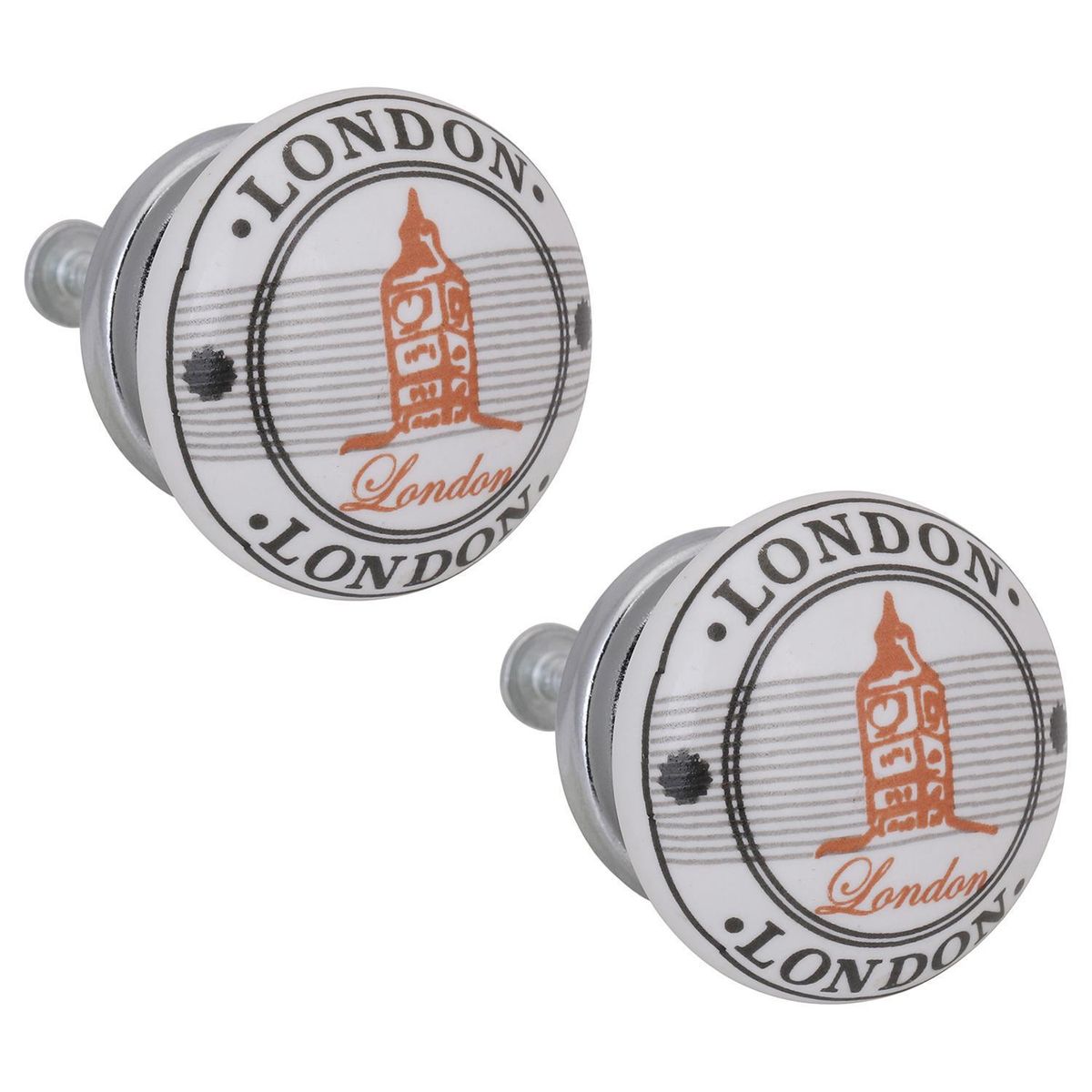 FIXSER - Set de perillas porcelana londres 2 unidades