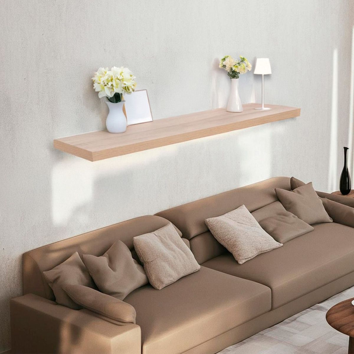 JUST HOME COLLECTION - Repisa AK Melamina 1 Nivel(es) 120x3.8x80 cm Café