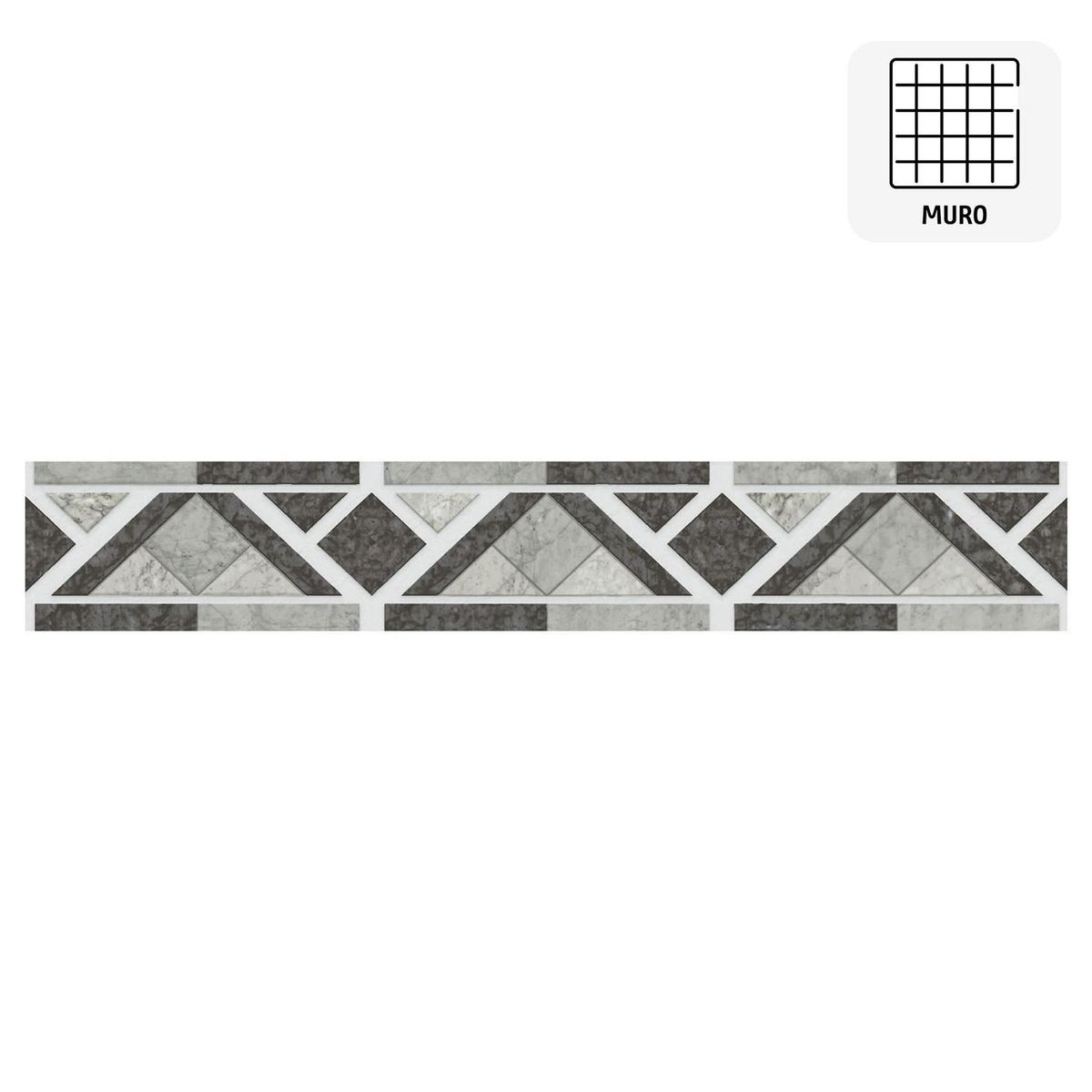 CORDILLERA - Listel Modena gris 5,7x35 cm