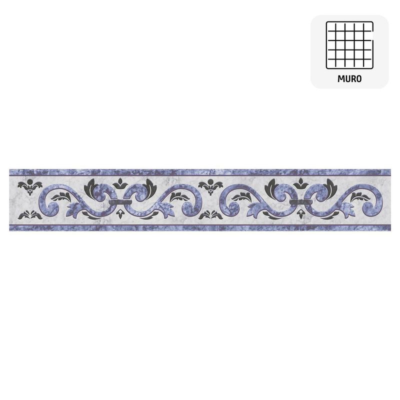 CORDILLERA - Listel Niza azul 5,7x35 cm