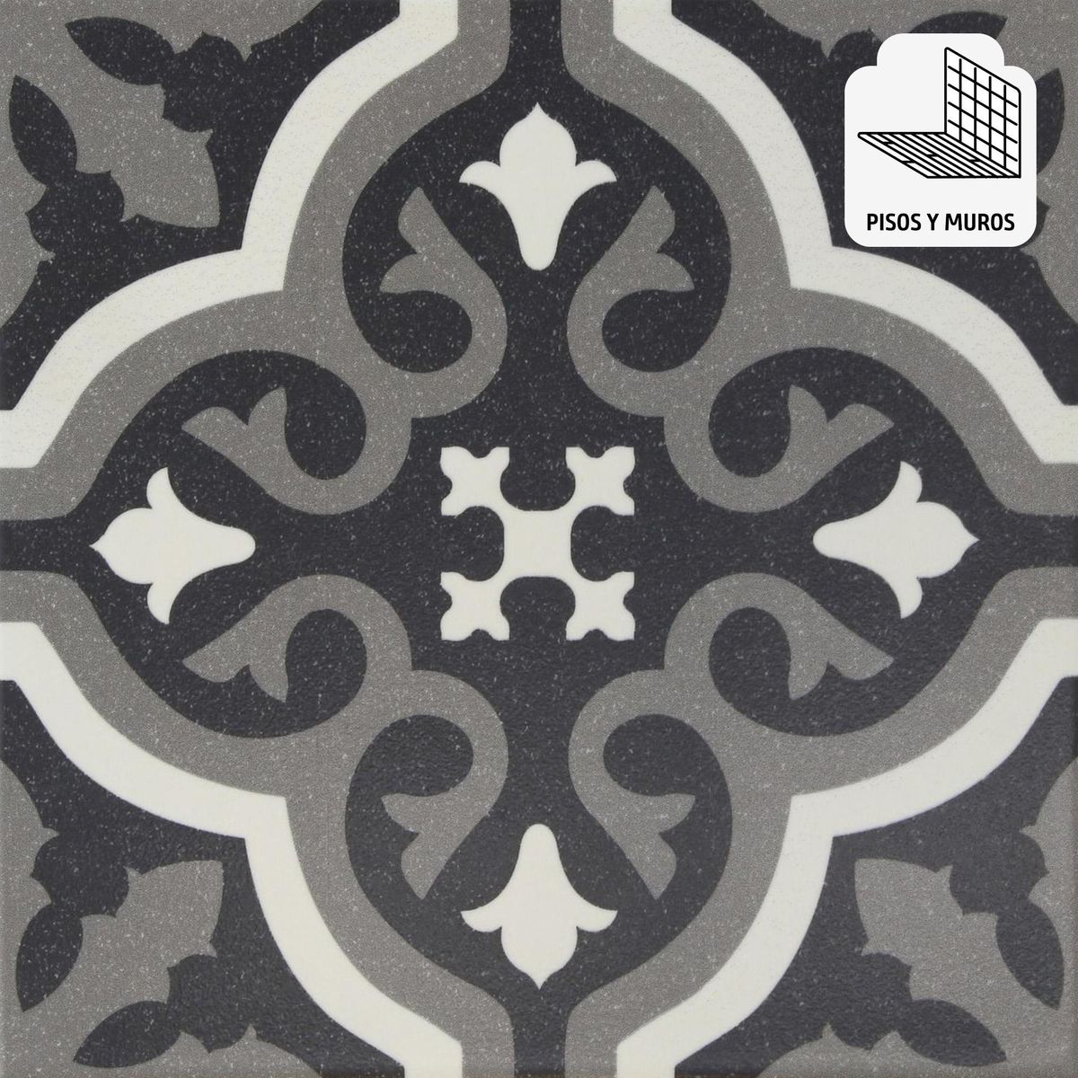 ANTIK - Cerámica 20x20 cm Florentine Negro Multicolor 1 m2