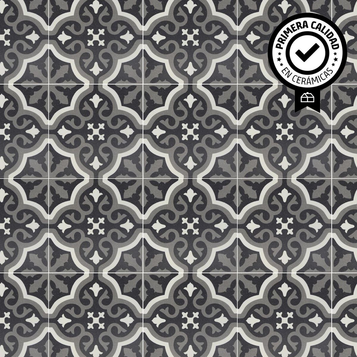 ANTIK - Cerámica 20x20 cm Florentine Negro Multicolor 1 m2