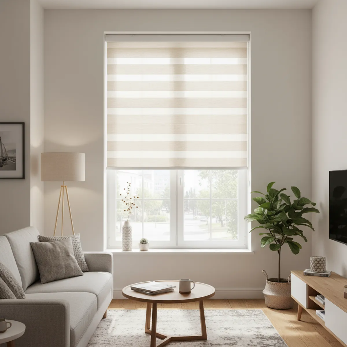 JUST HOME COLLECTION - Cortina Roller Dúo Black Out Beige