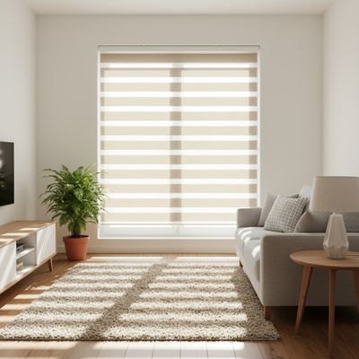 Imagen 2 del producto Cortina Roller Dúo Poliéster Beige