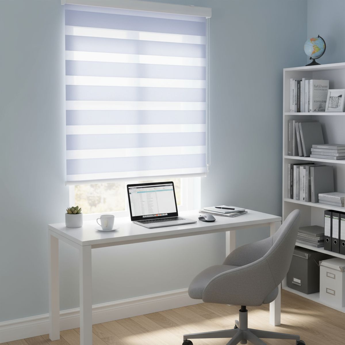 JUST HOME COLLECTION - Cortina Roller Dúo Black Out Blanco