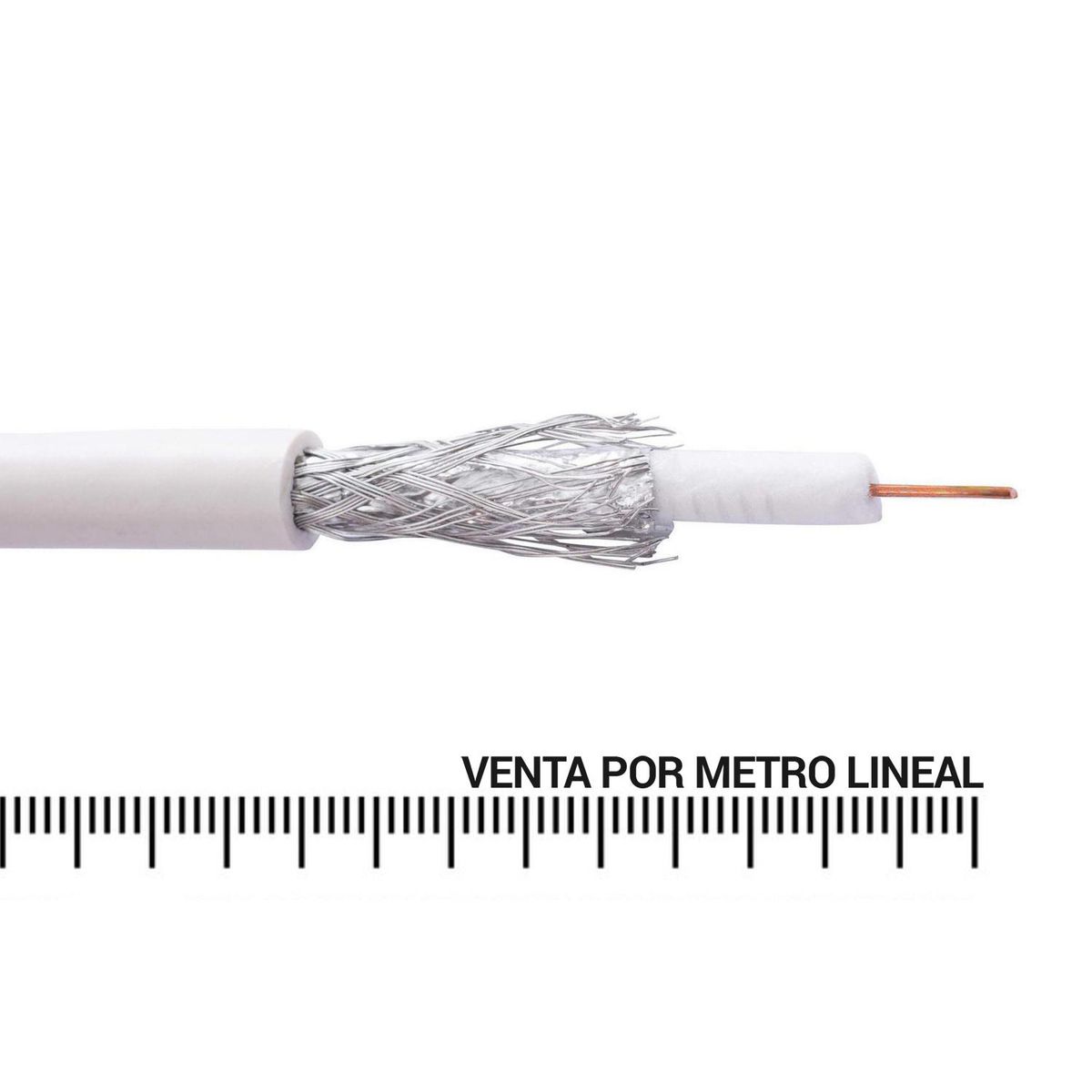 ROIMEX - Cable Coaxial RG59 Blanco Metro Lineal