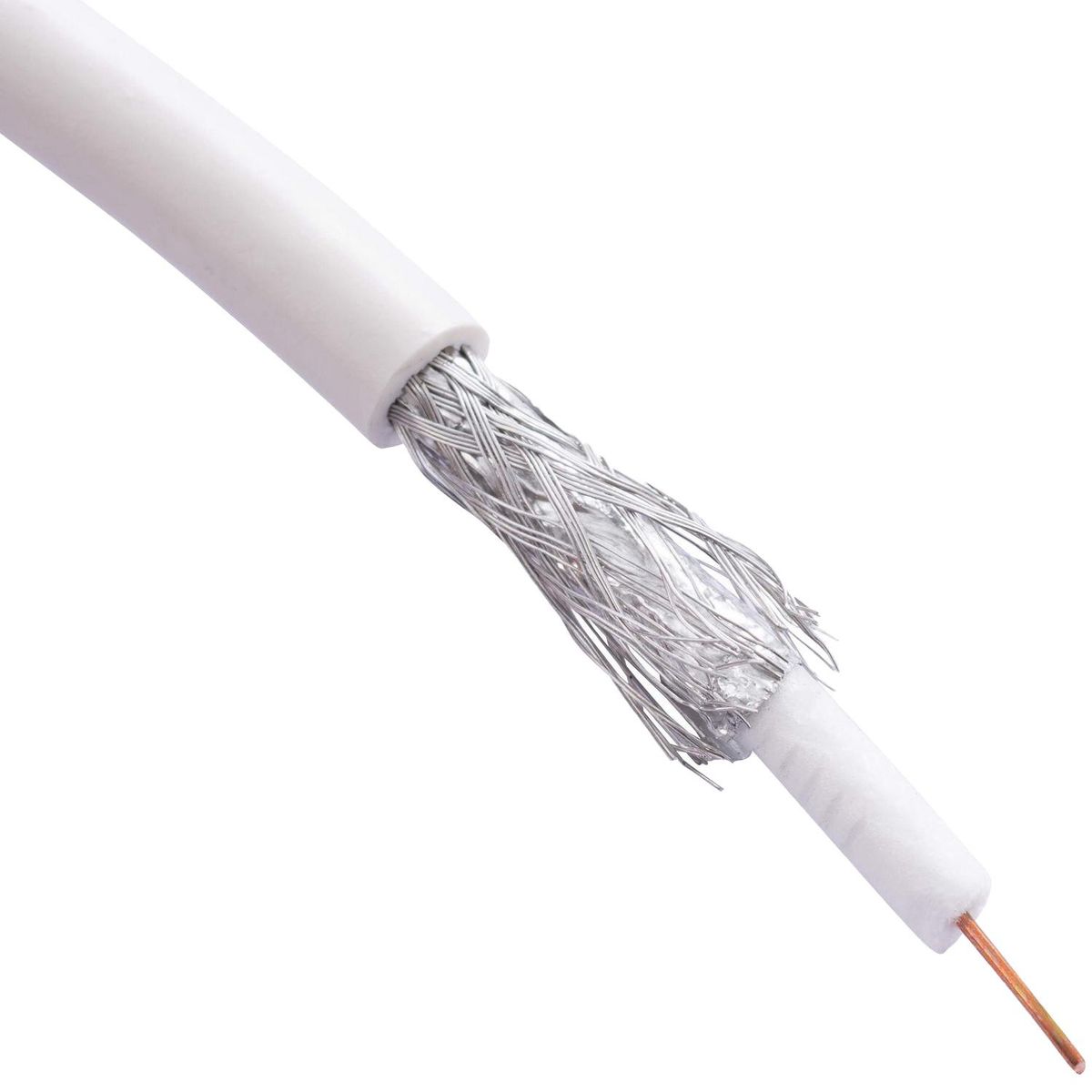 ROIMEX - Cable Coaxial RG59 Blanco Metro Lineal