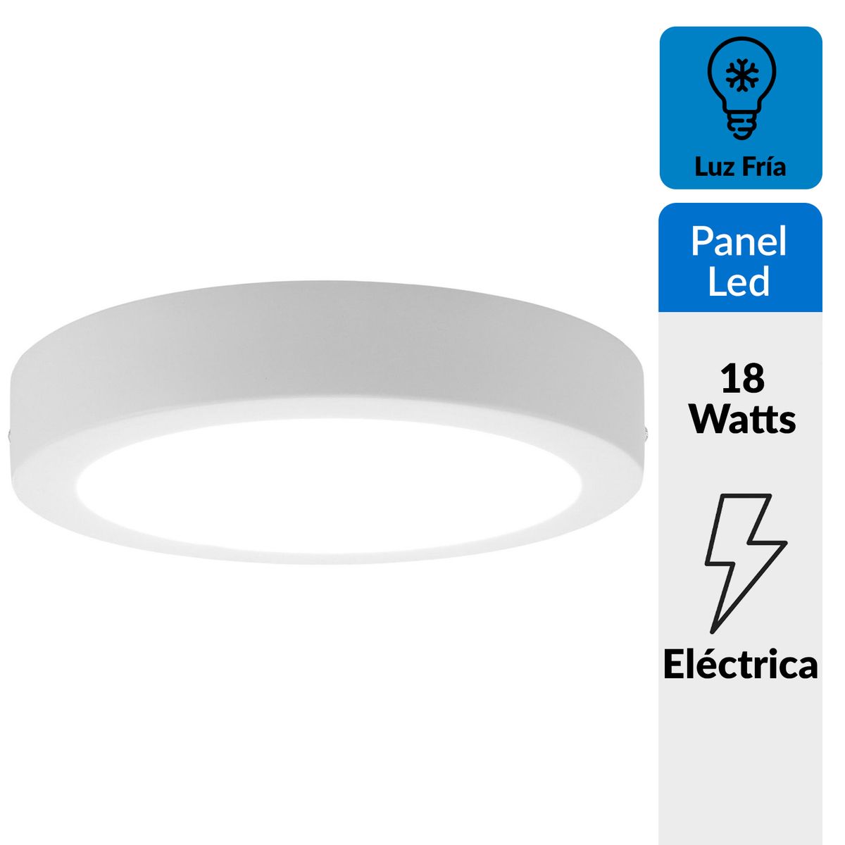 BP ILUMINACION - Panel LED circular 24 cm 18 W luz fría
