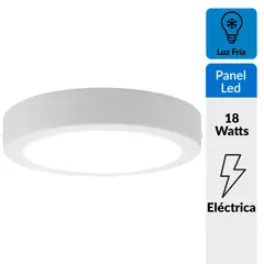 BYP - Panel LED circular 24 cm 18 W luz fría