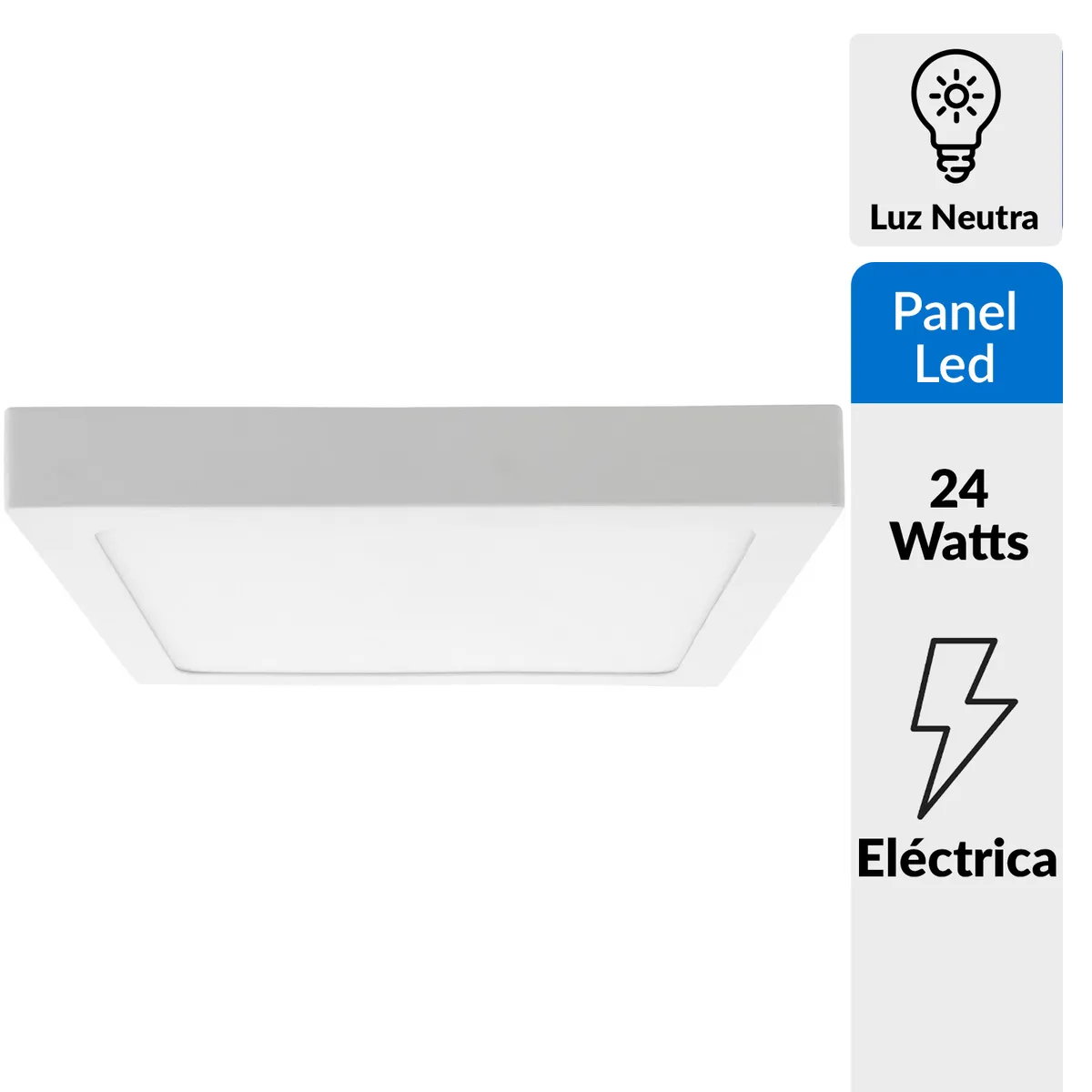 BP ILUMINACION - Panel LED cuadrado 31,5 cm 24 W luz día