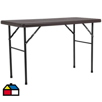 Imagen 2 del producto Mesa Plegable Rectangular 120 cm Café Textura