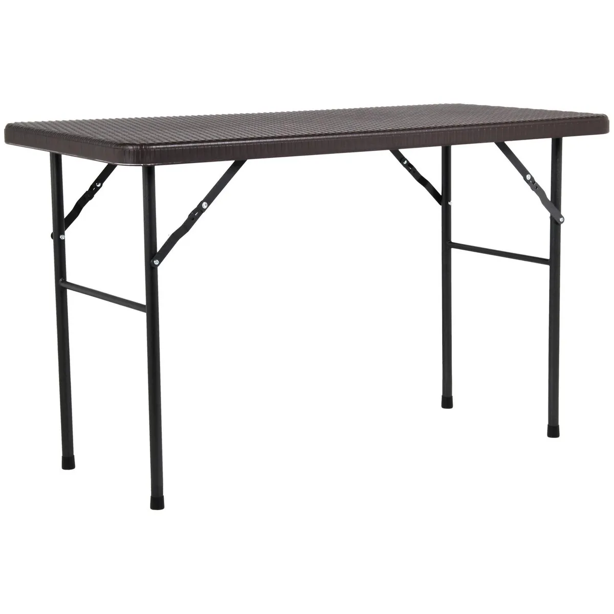 Mesa Plegable Rectangular 120 cm Café Textura, marca JUST HOME COLLECTION - Foto 2