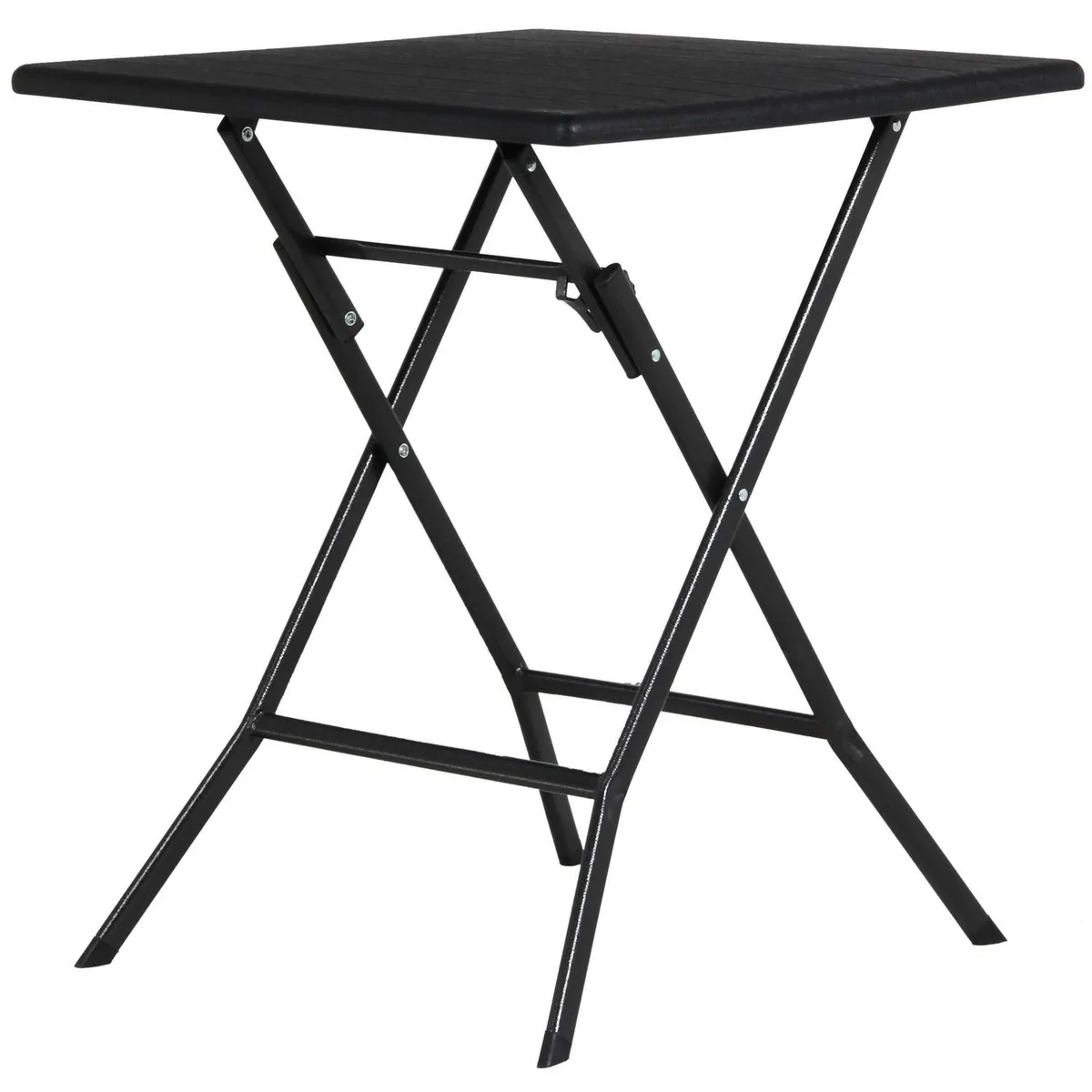 JUST HOME COLLECTION - Mesa Plegable Cuadrada 61.5 cm Negro
