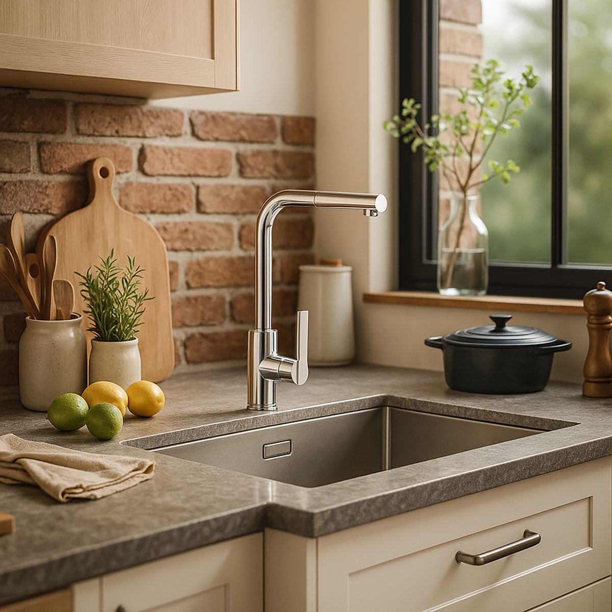 TEKA - Monomando para Lavaplatos Gris