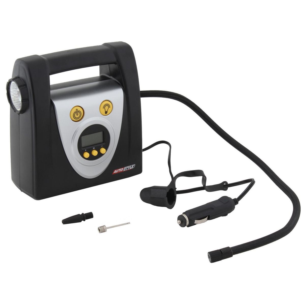 AUTOSTYLE - Compresor de Aire Digital Autostyle 12v 80 Psi con Adaptadores