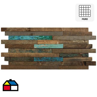 Malla 30x60 cm madera bote cobalto/natural