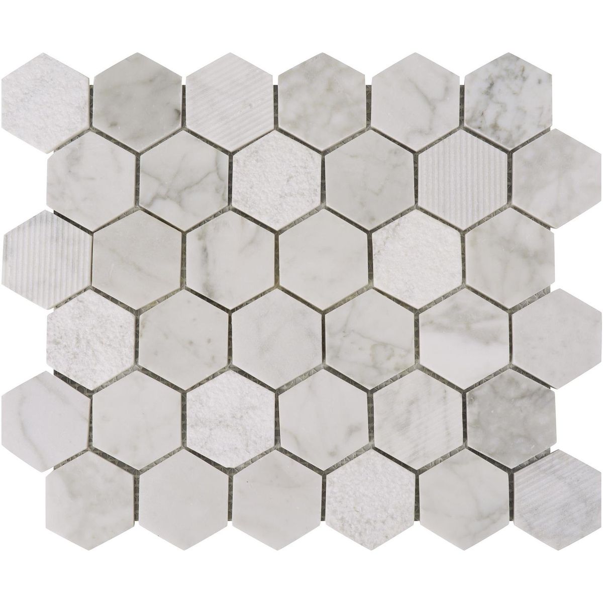 KLIPEN - Malla 30x30 cm hexagonal Carrara mix