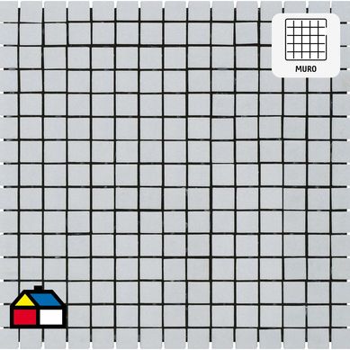 Malla vidrio 32,7x32,7 cm blanco Polar