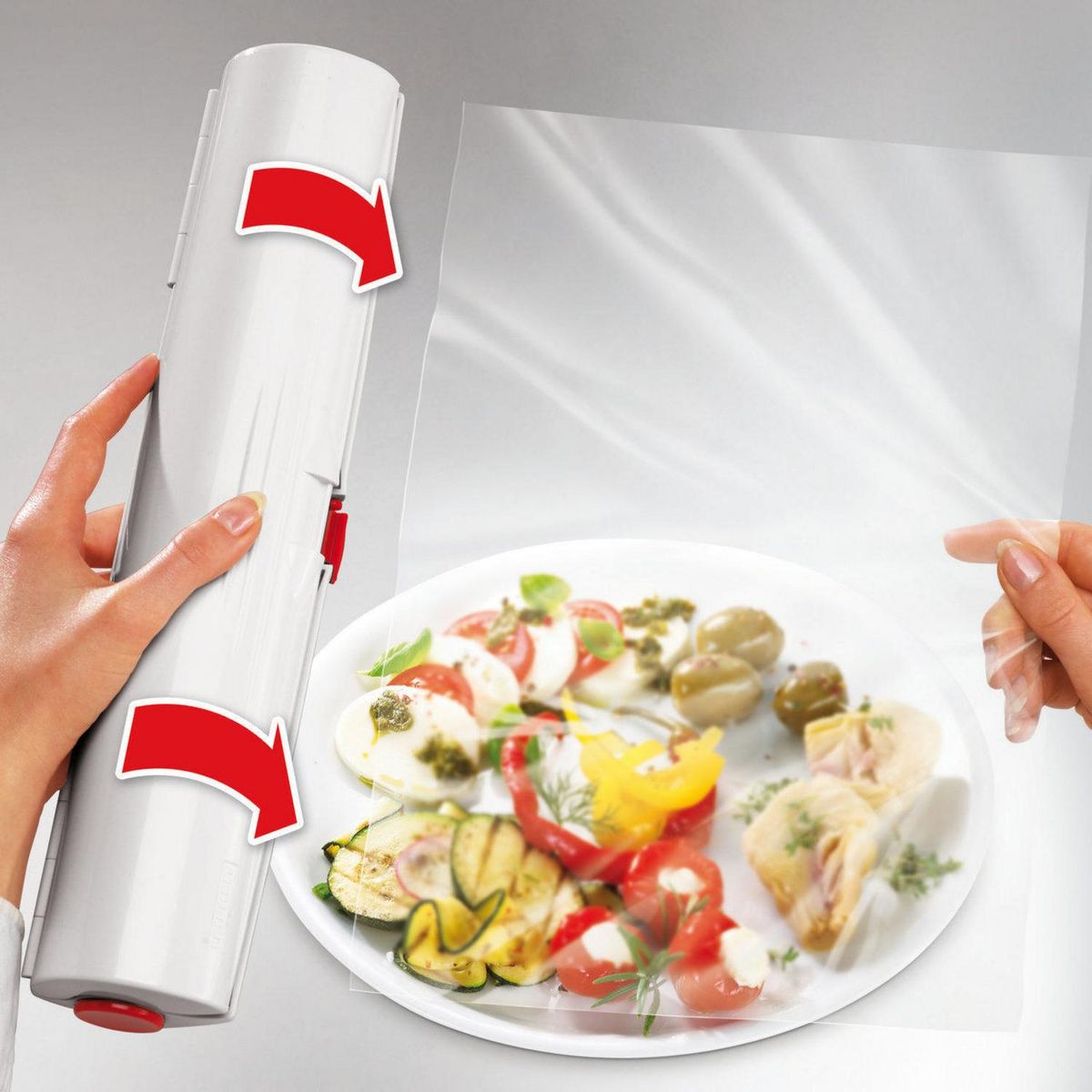 LEIFHEIT - Porta Film Leifheit Organizador de Cocina Gris 40 cm