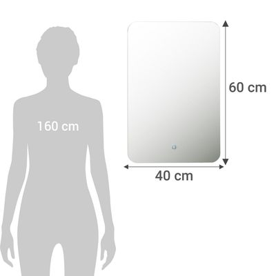 Imagen 2 del producto Espejo Los Angeles con luz led touch 40X60 cm