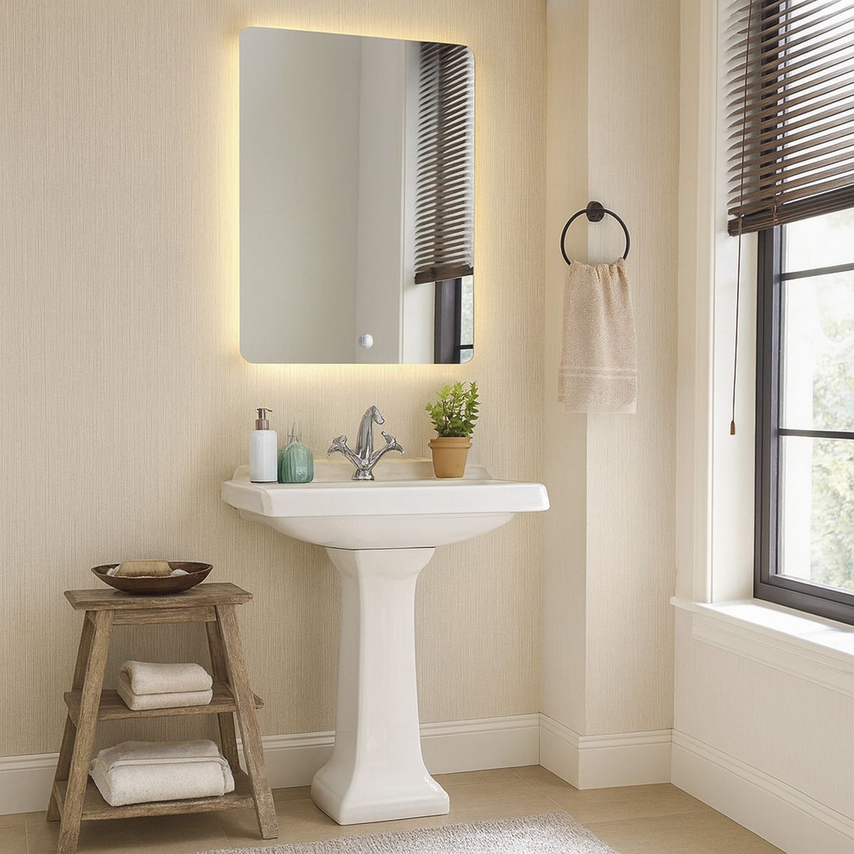 SENSI DACQUA - Espejo Los Angeles con luz led touch 60X80 cm