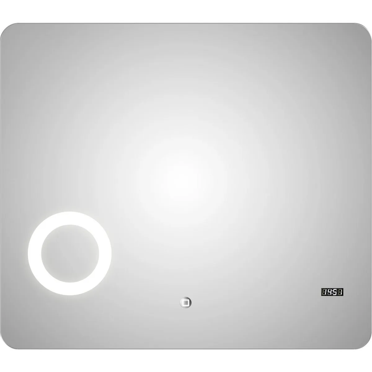 SENSI DACQUA - Espejo Los Angeles con luz, reloj y zoom 80X70 cm