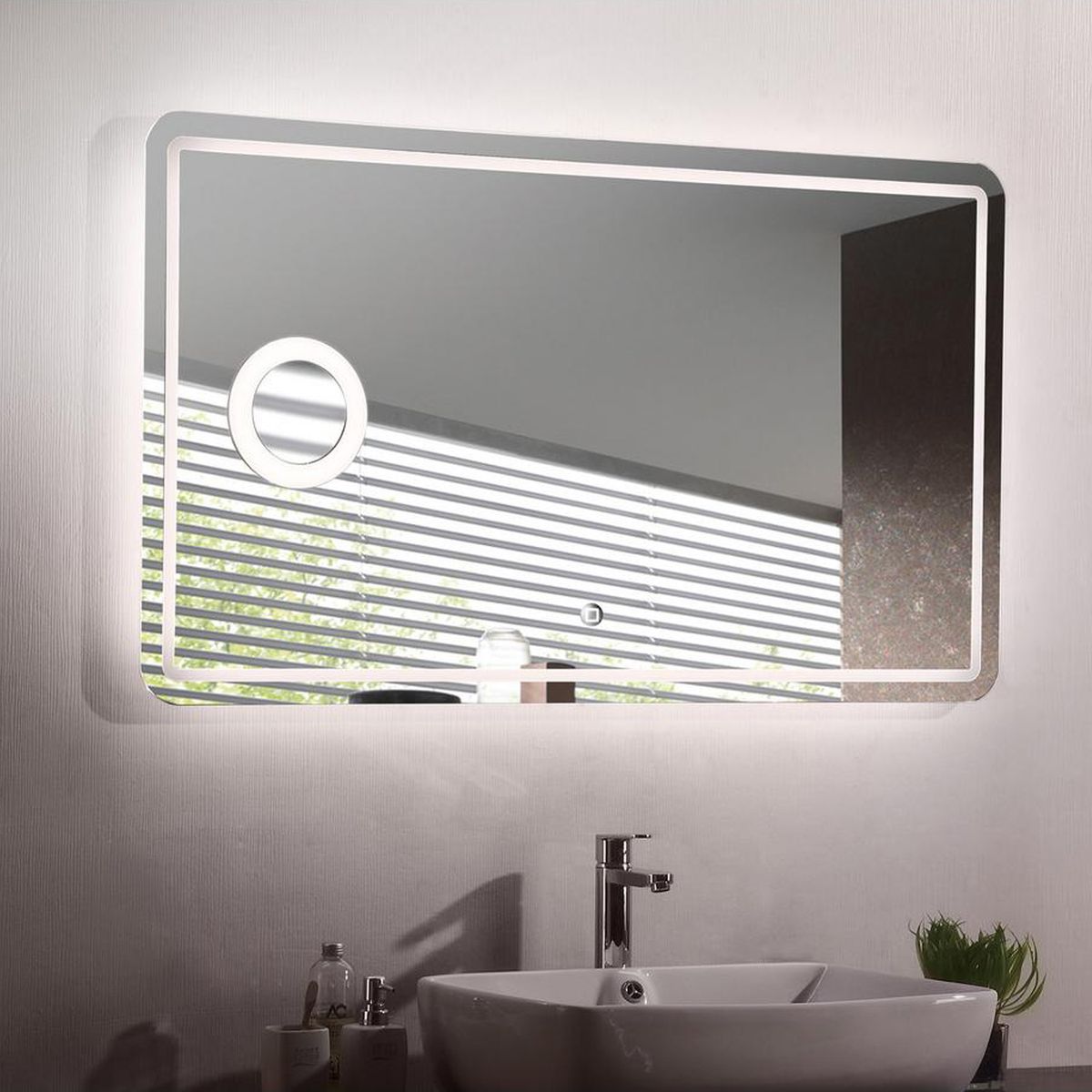 Espejo Milano con luz led y zoom 120X70 cm, marca SENSI DACQUA - Foto Principal