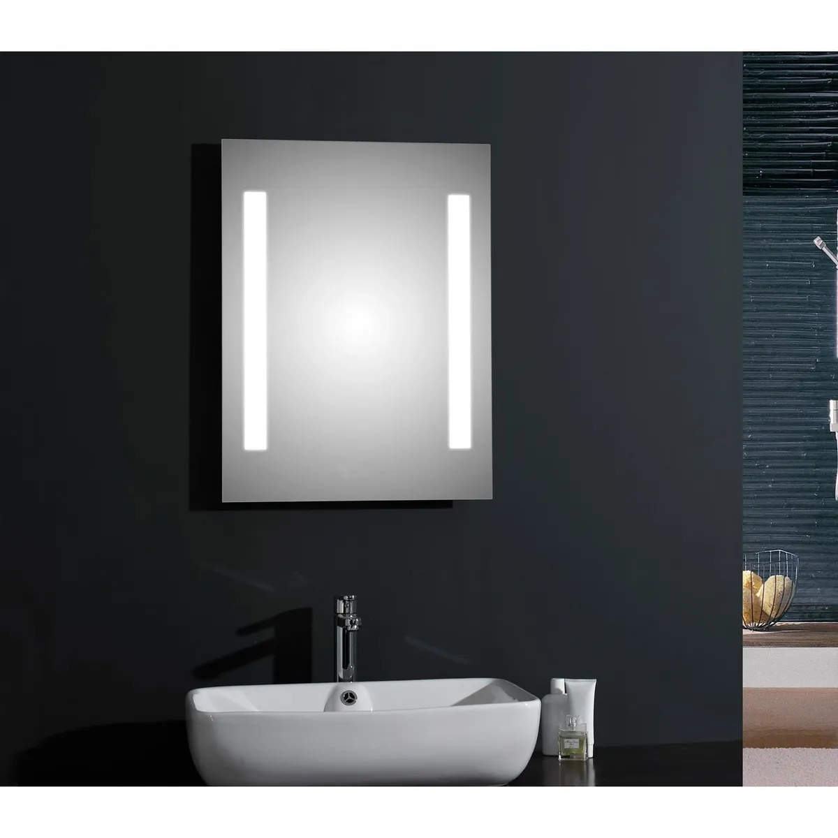 SENSI DACQUA - Espejo Paris con luz led y desemp 50X70 cm