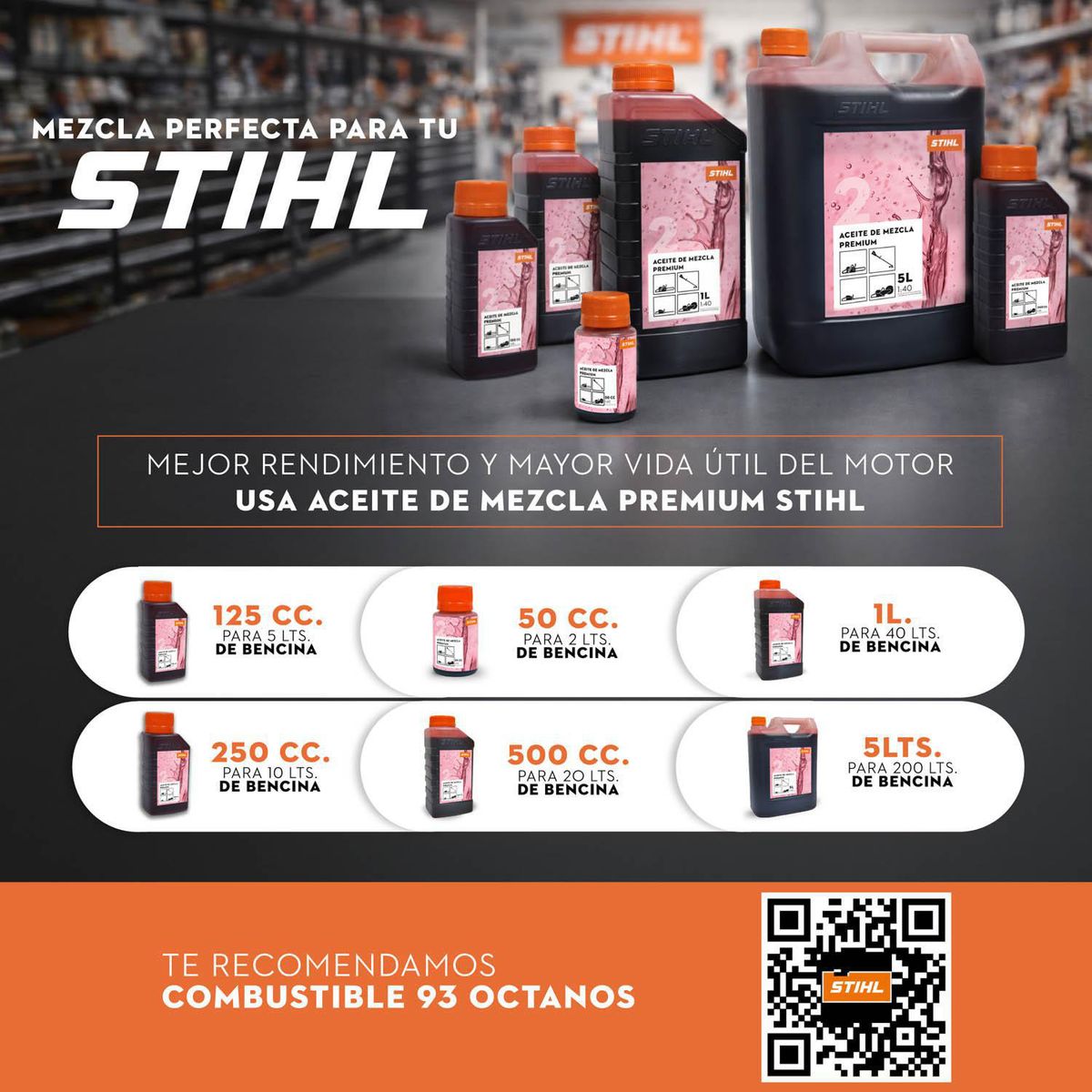 Aceite motor 2 tiempos - 1L, marca STIHL - Foto Principal