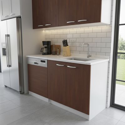 Imagen 2 del producto Base lavaplato 120 cm blanco/chocolate