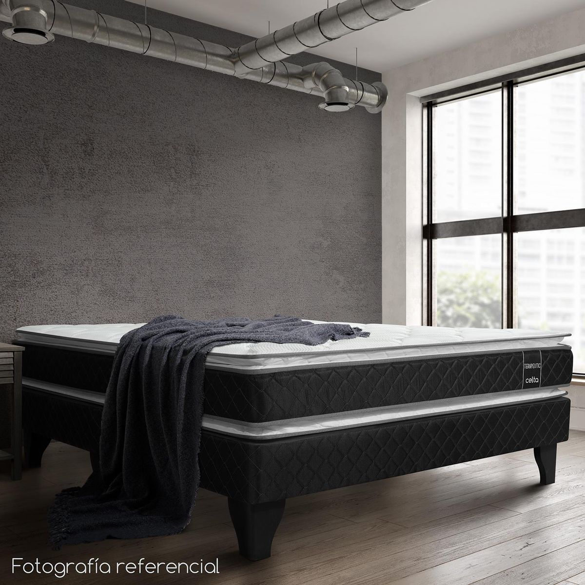 CELTA - Cama Europea Terapeutic 2 Plazas Bn + Muebles