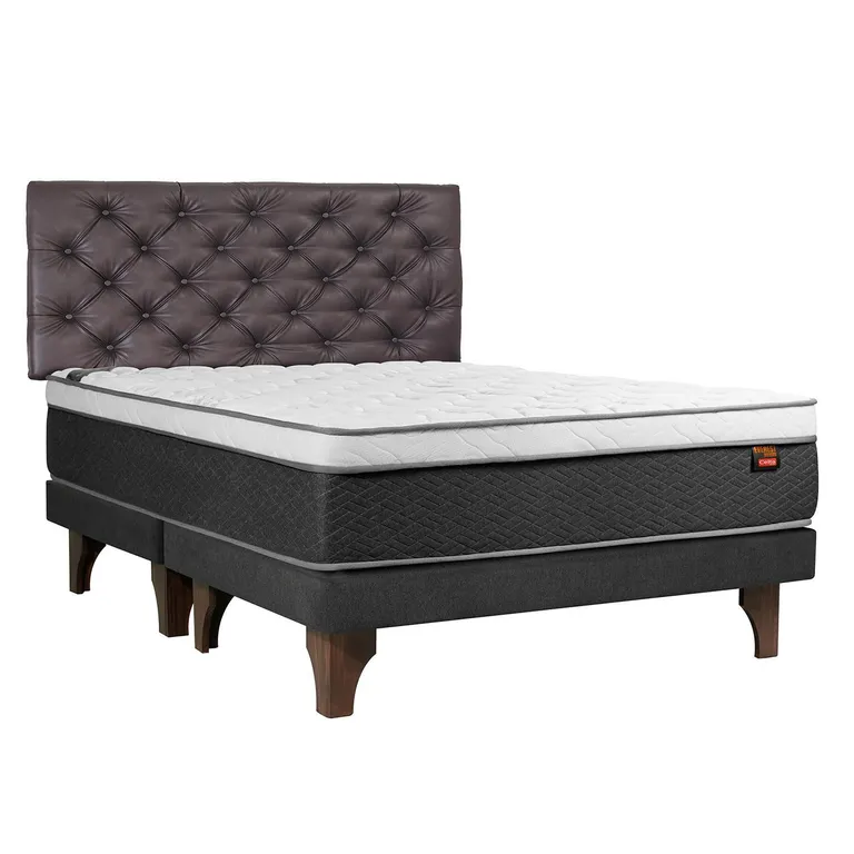 Cama Europea Everest 2 Plazas Bd + Respaldo
