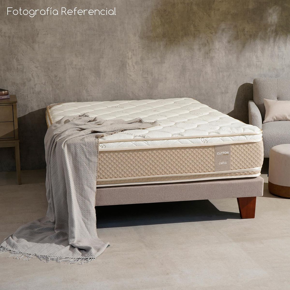 CELTA - Box King Europea Cotton Beige