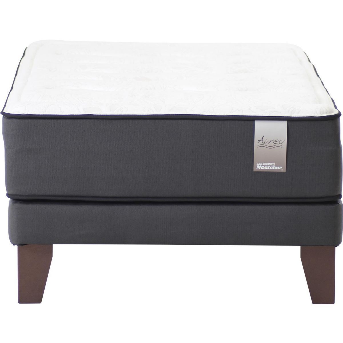 MANTAHUE - Cama 1 plaza Americana Aureo Gris/blanco