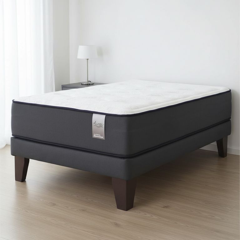 Cama 1.5 plazas Americana Aureo Gris