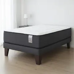 MANTAHUE - Cama 1.5 plazas Americana Aureo Gris