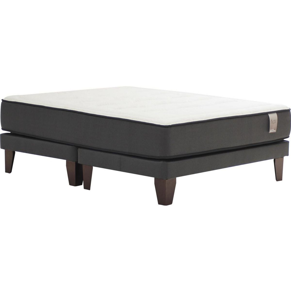 MANTAHUE - Cama 2 plazas Americana Aureo Gris/blanco