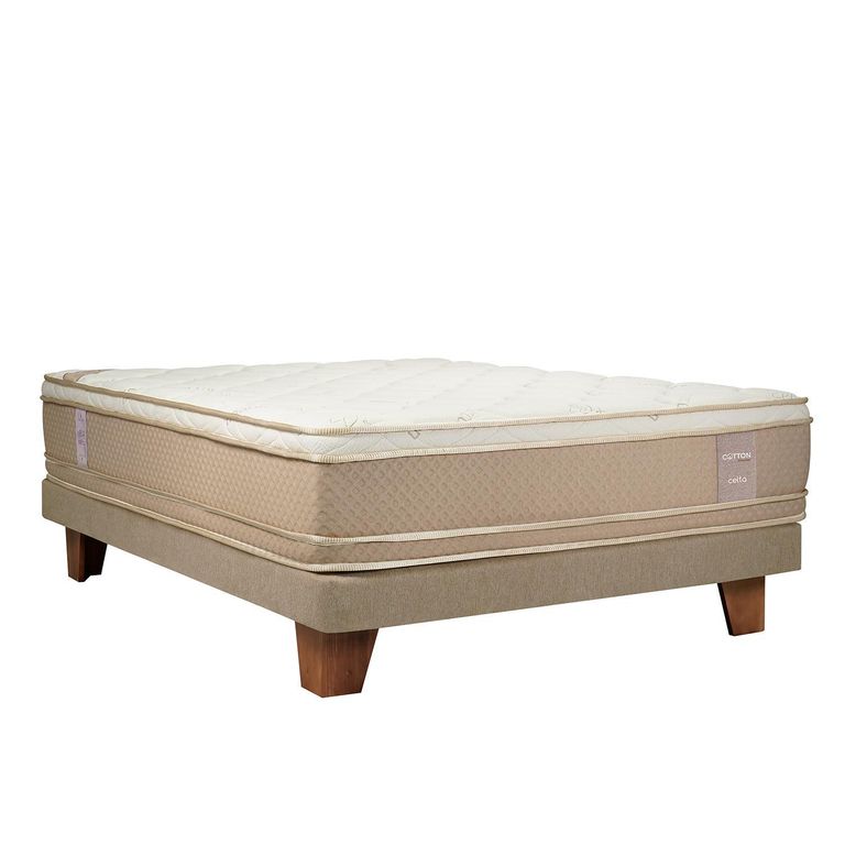 Box 2 plazas Europea Cotton Beige