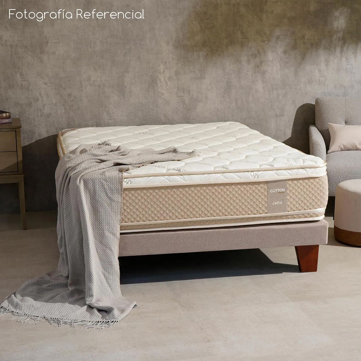 CELTA - Box 2 plazas Europea Cotton Beige