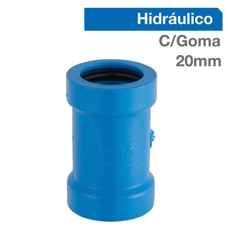 TIGRE - Copla rep c/g PVC-P c/goma 20mm  1u