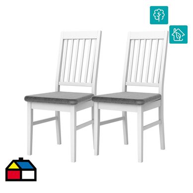 Set 2 silla 48x58x102 gris